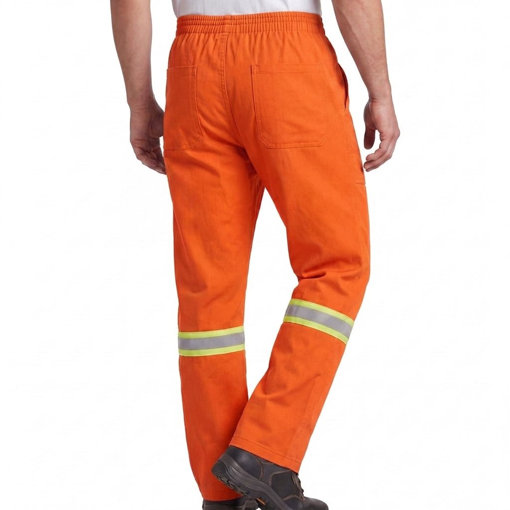 Calça de Brim com Faixa Refletiva - Cintura em elástico - Mapa Uniformes
