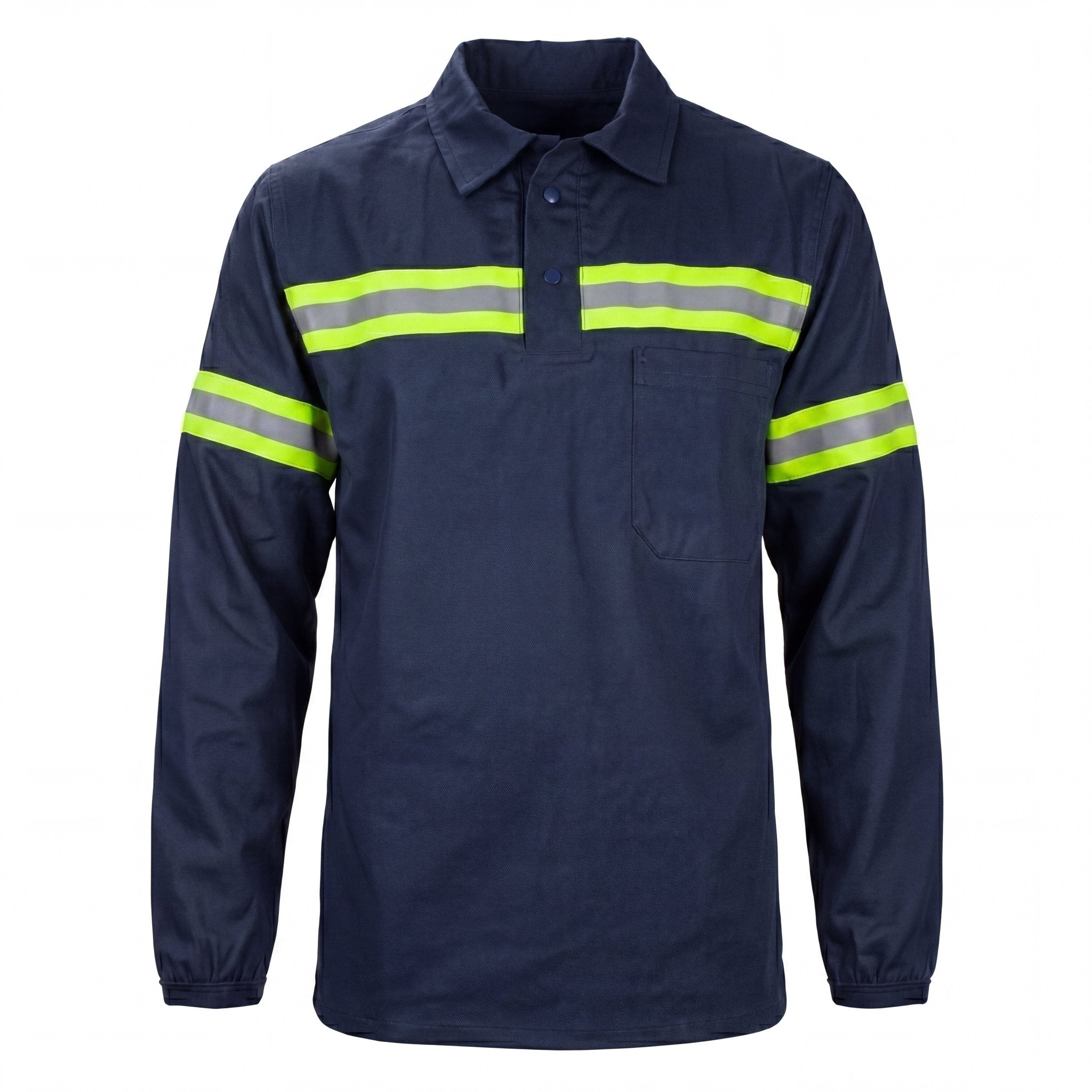 Camisa de Brim com Faixa Refletiva - Manga Longa - Mapa Uniformes