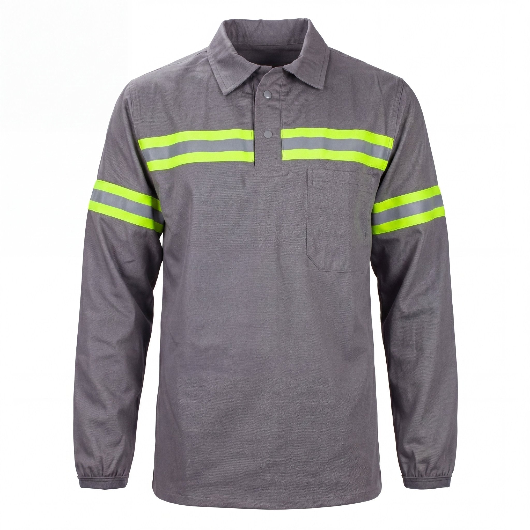 Camisa de Brim com Faixa Refletiva - Manga Longa - Mapa Uniformes