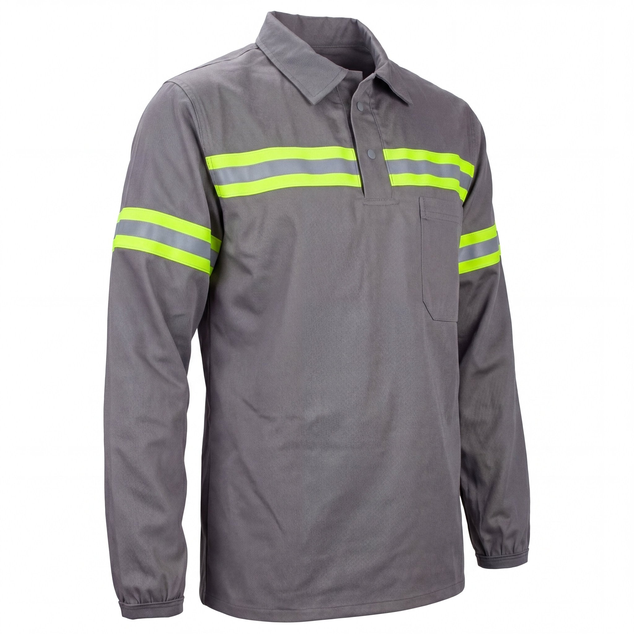Camisa de Brim com Faixa Refletiva - Manga Longa - Mapa Uniformes