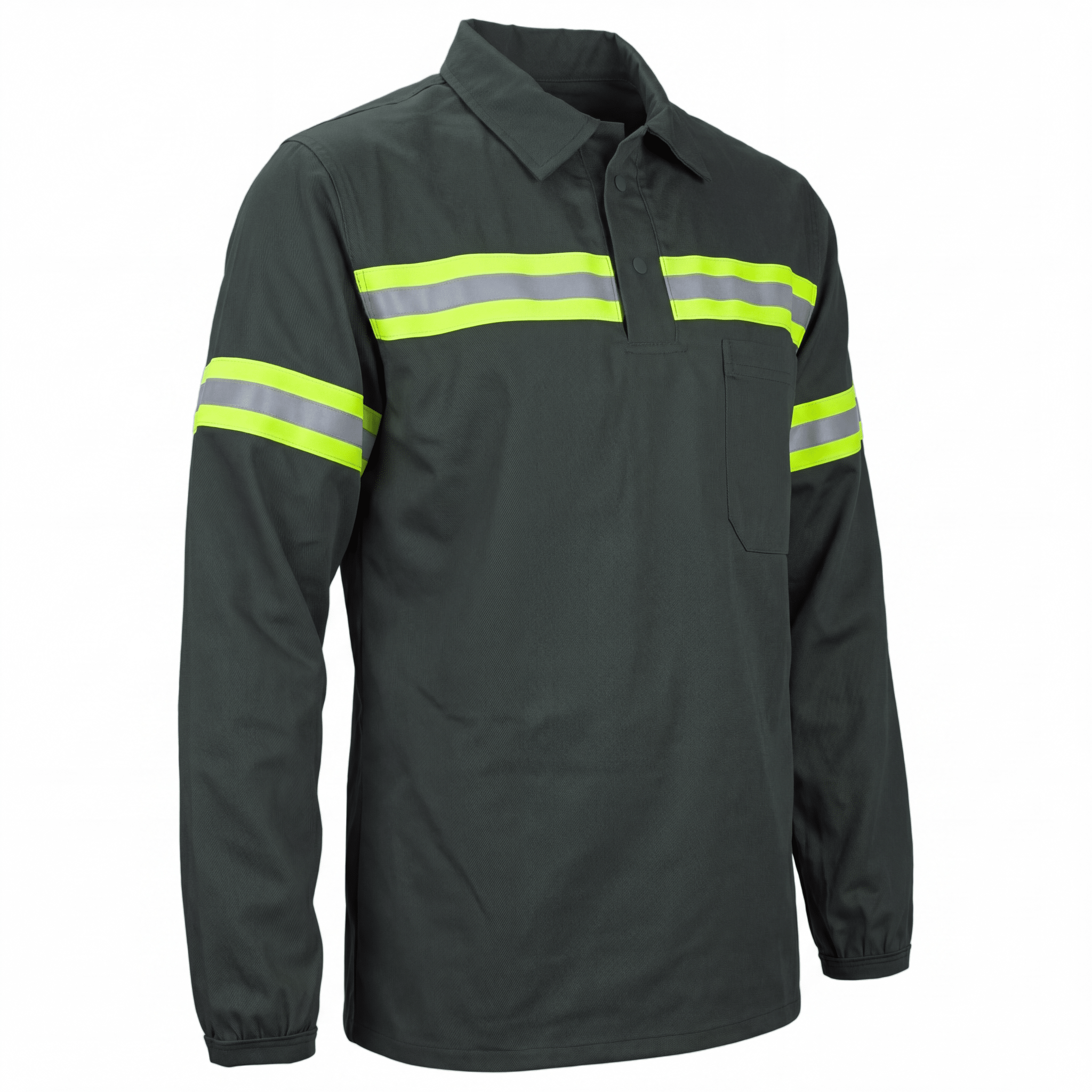 Camisa de Brim com Faixa Refletiva - Manga Longa - Mapa Uniformes