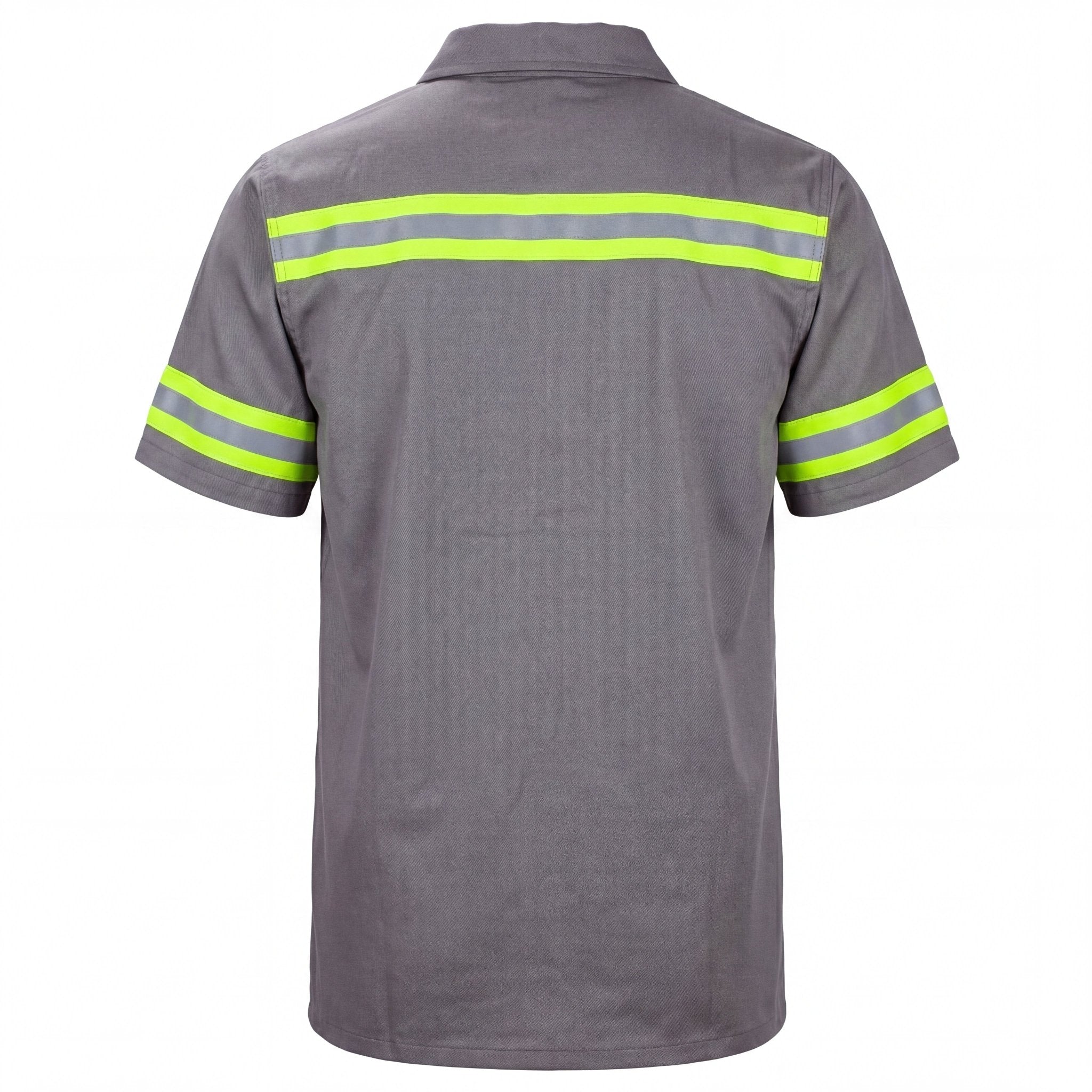 Camisa de Brim Manga Curta com Faixa Refletiva - Mapa Uniformes